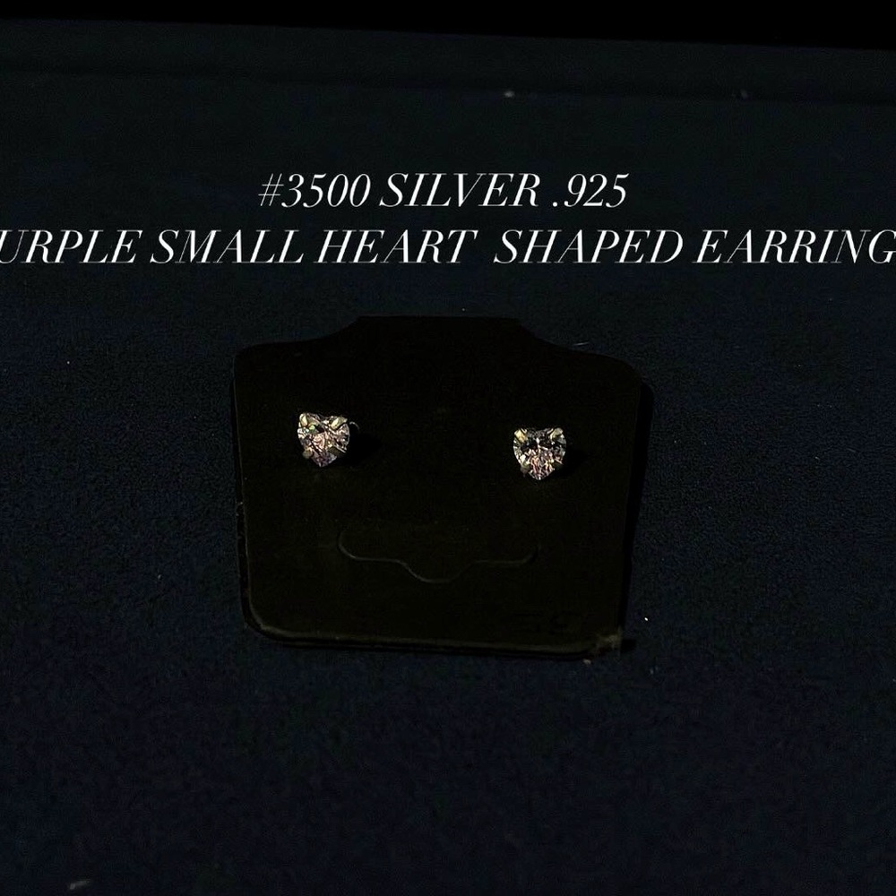 Silver Heart Shaped Earrings